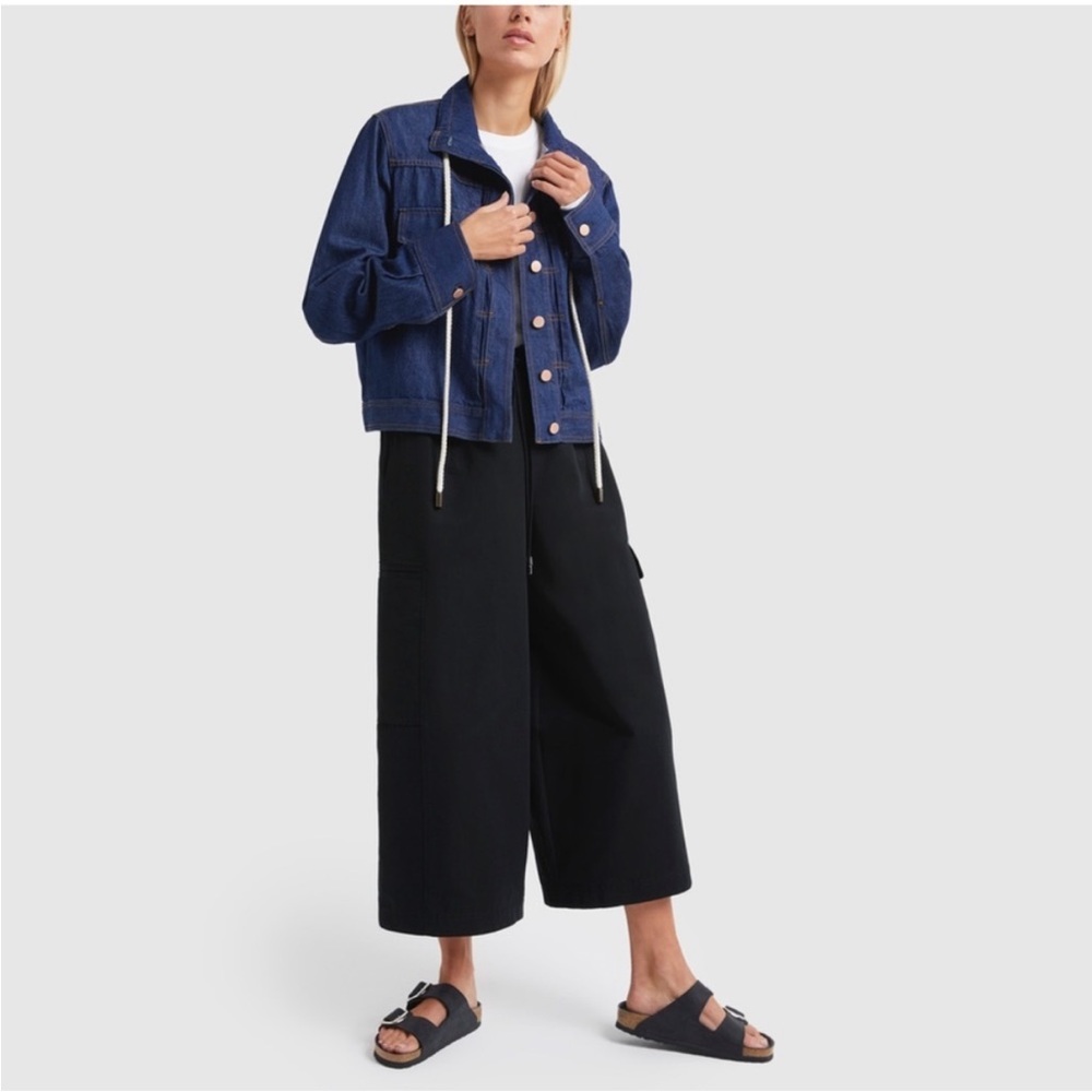 G Label Goop Snyder Cargo Culotte Pants Wide Leg Black Women’s Size 14